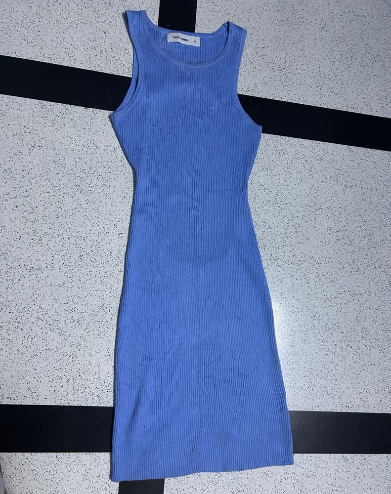 Kintted Blue Bodycon Dress
