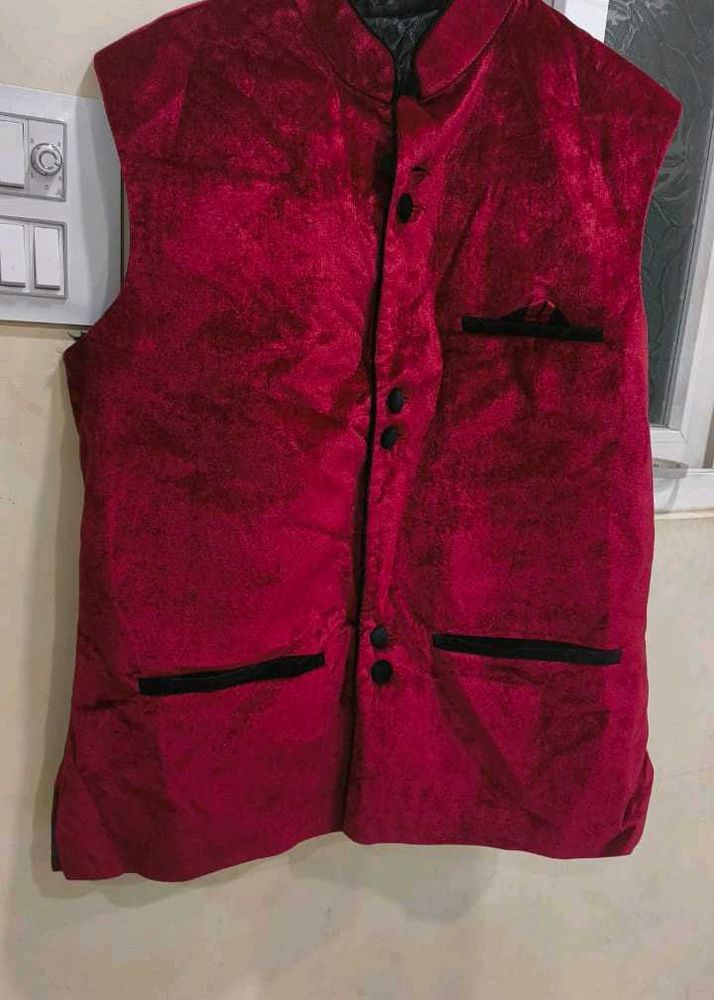 Stylish Maroon Velvet Jacket