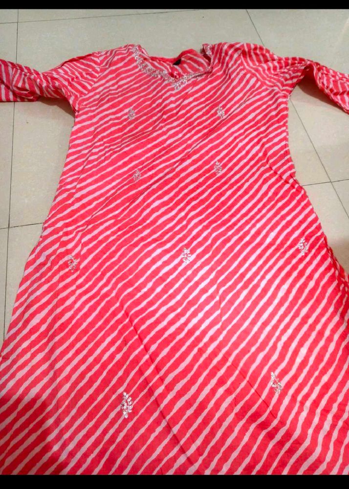 Striped Pink Kurta