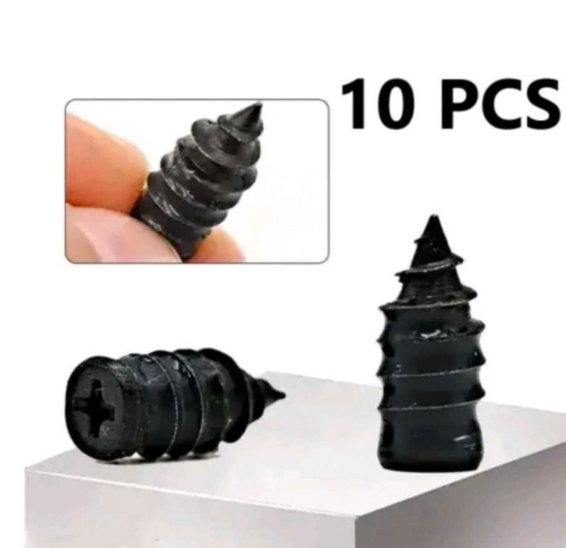 10 pcs Tubeless Tire Repair Rubber Screw