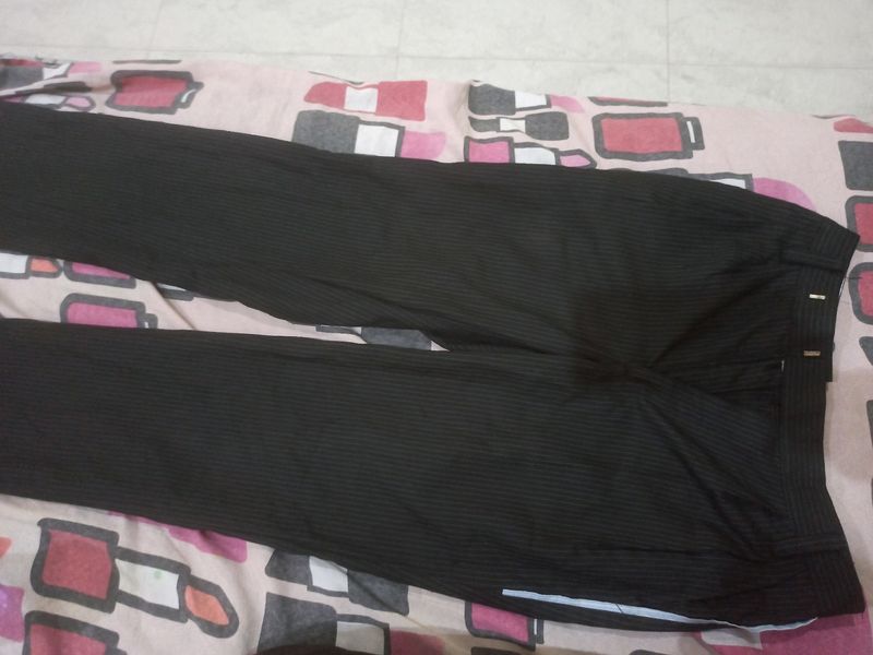 Unisex Black Stripped Pants