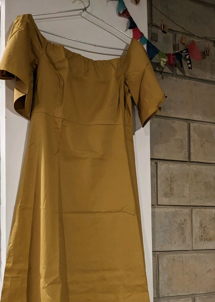Ajio Off Shoulder Flared Maxi Dress
