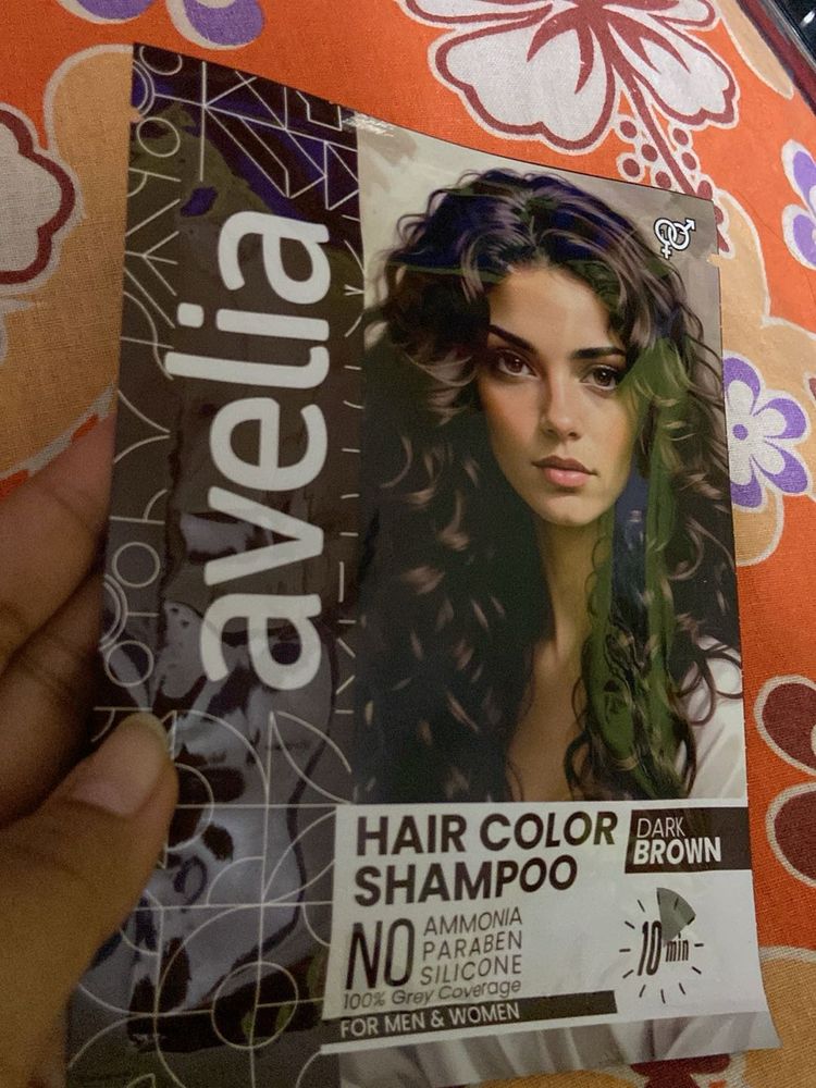 Avelia Dark Brown Hair Color Shampoo