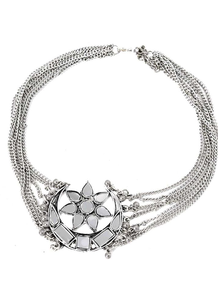 Silver Tone Statement Necklace