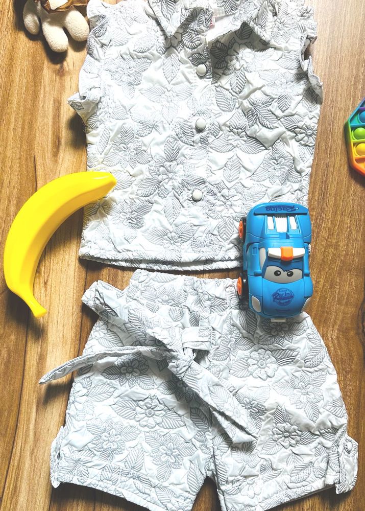 3d Embossed Top Nd Shorts For Baby