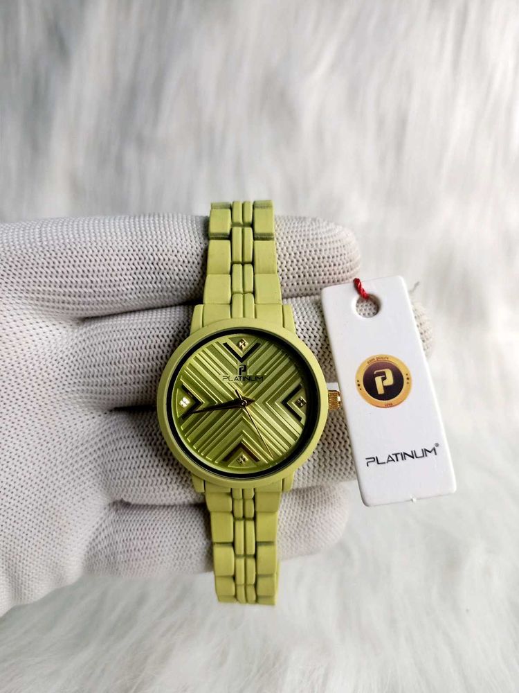 PLATINUM Stainless Steel Quartz Wrist Watch For Wo