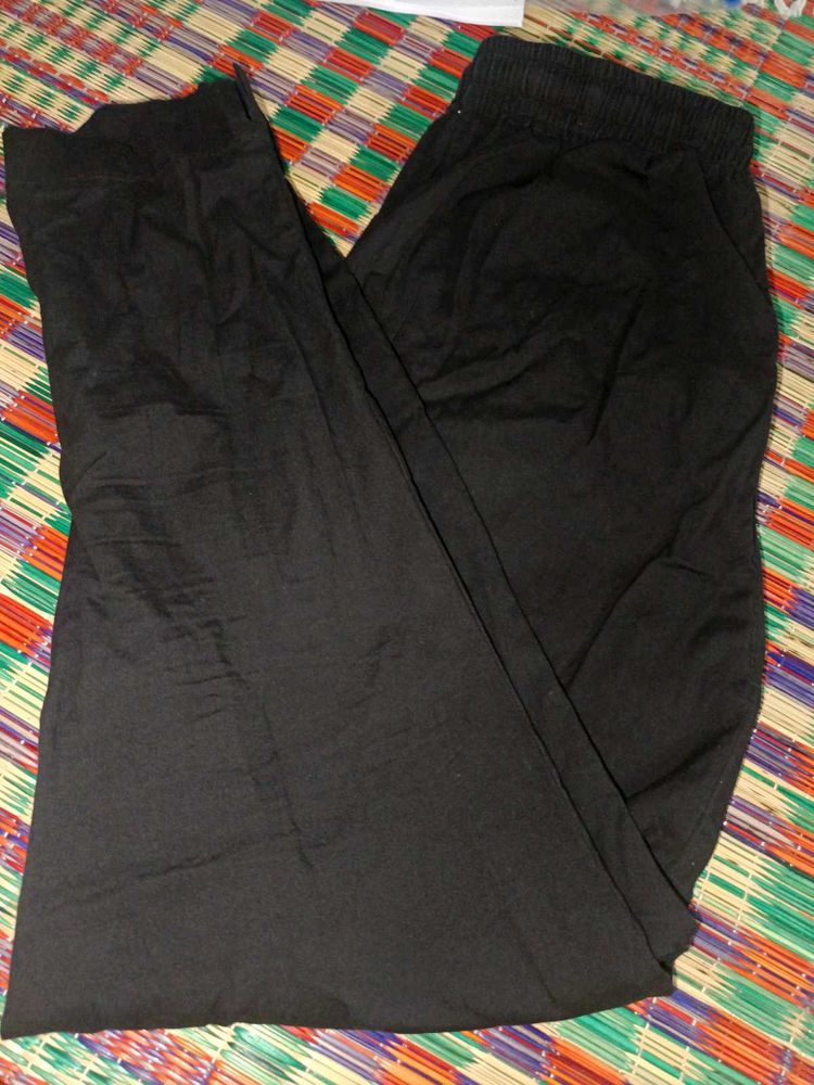 Women Elastic Cotton Straight Cut Pants