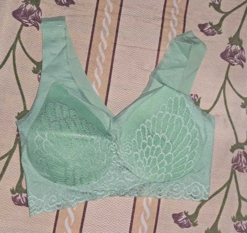 Net Floral Bra