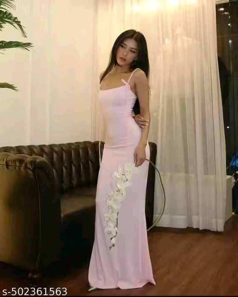 Elegant Pink Maxi Slip Dress