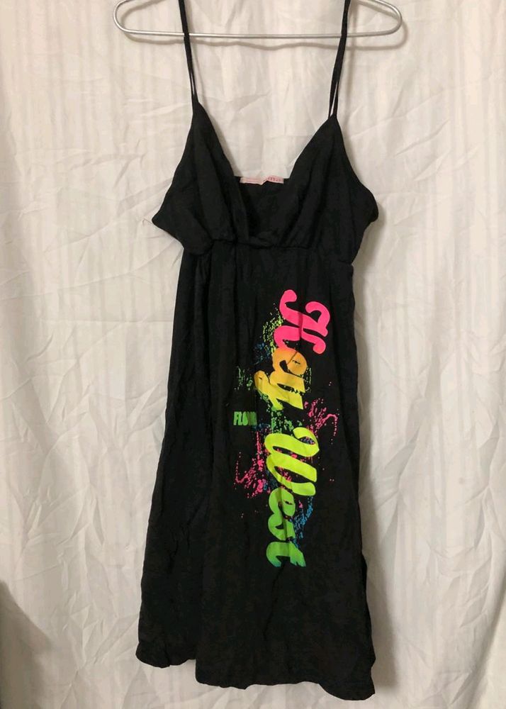 Black Printed Dress