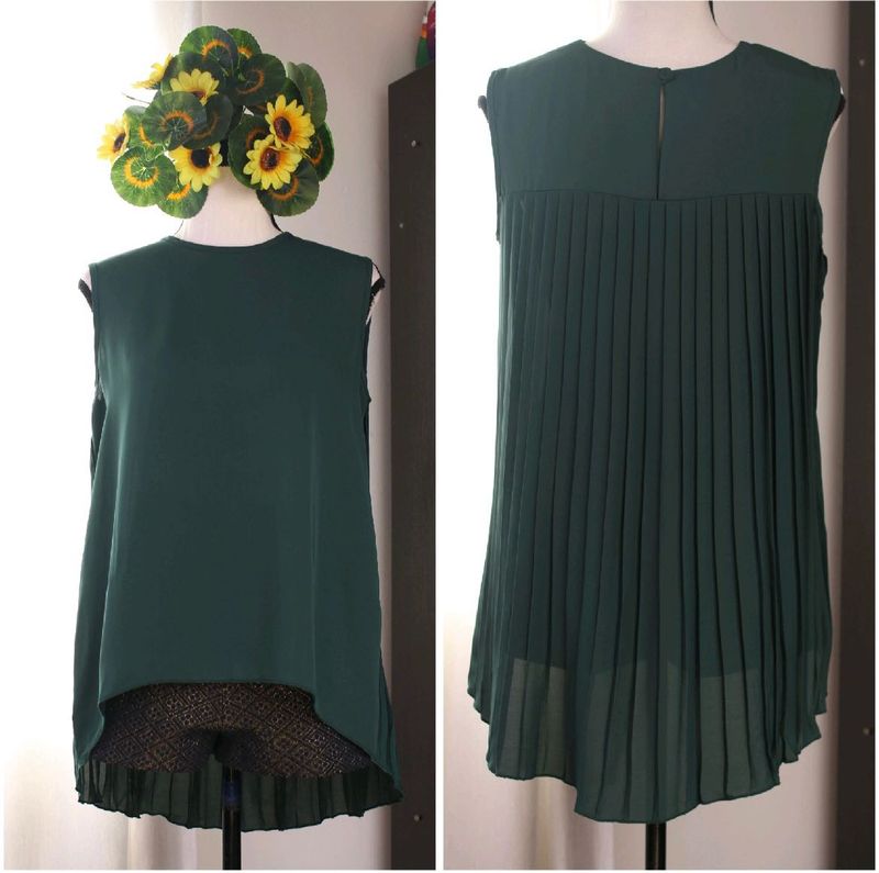 Summer Back Pleated Top