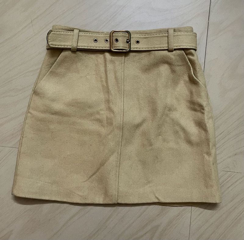 Belted Mini Skirt