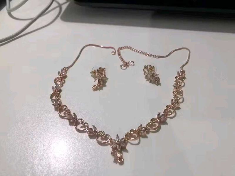 Elegant Rose Gold Jewelry Set