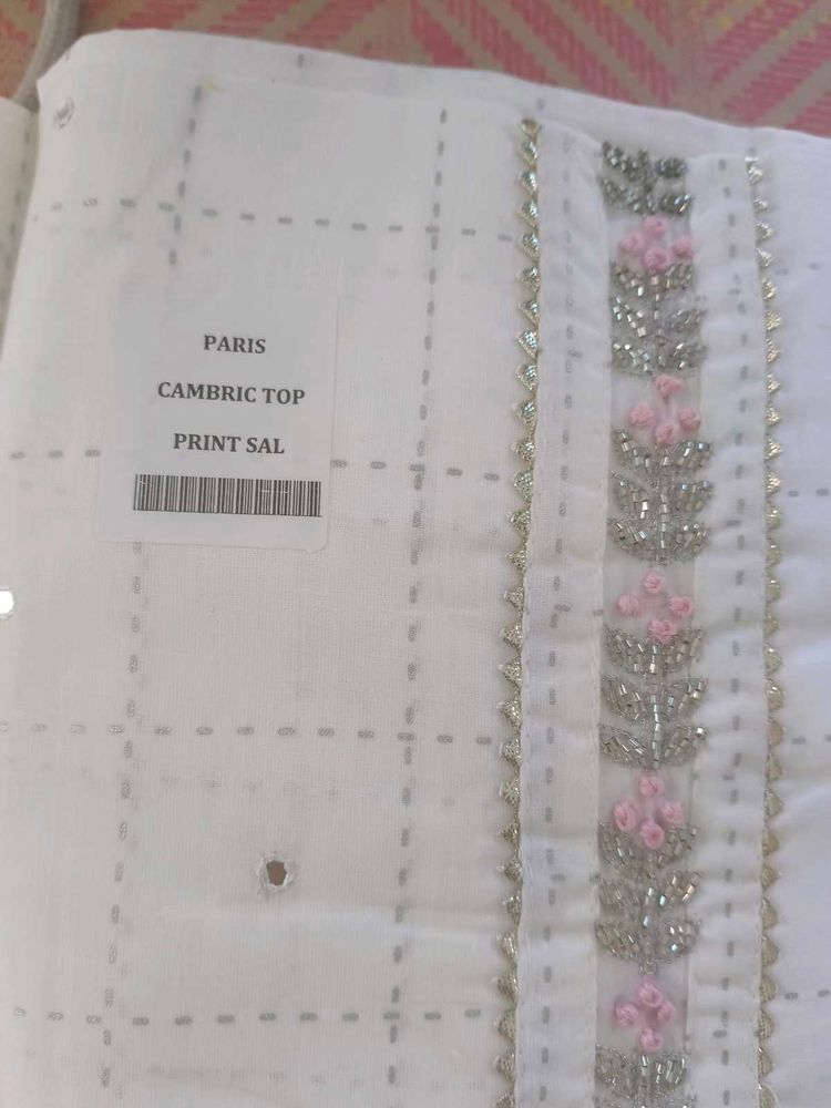 White Embroidered Cambric Top