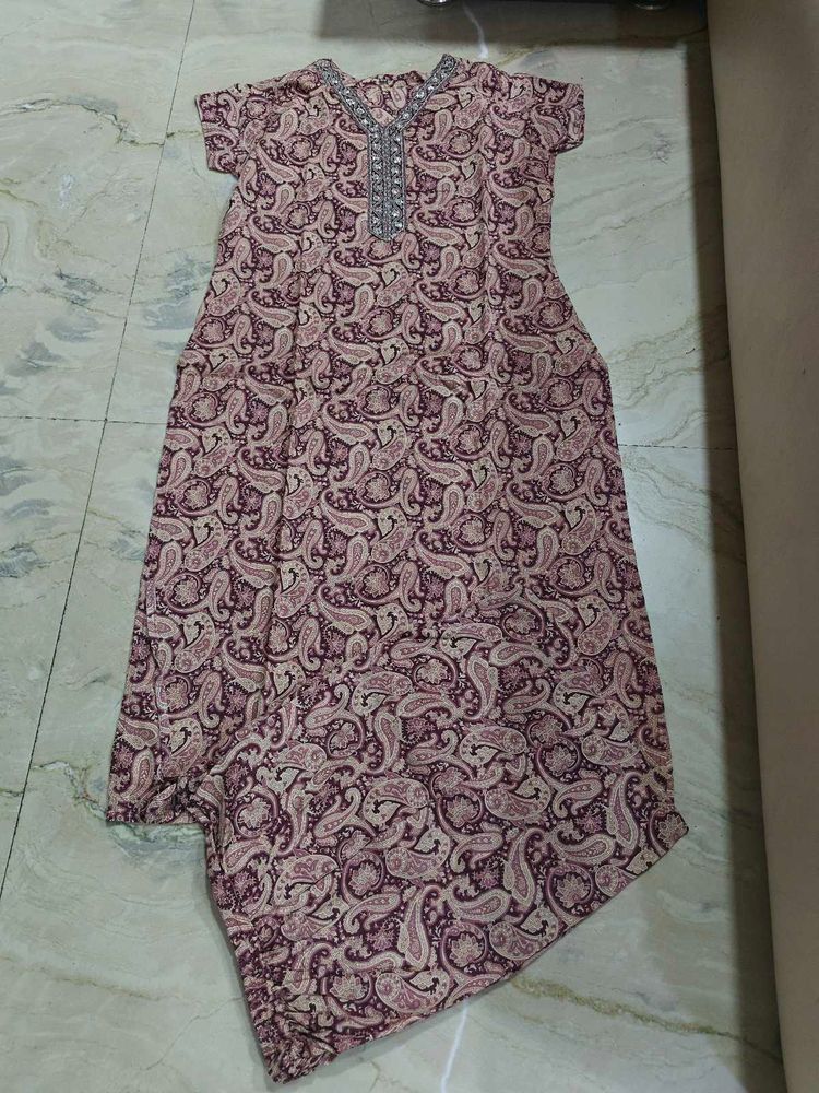 Paisley Print Kurta Set