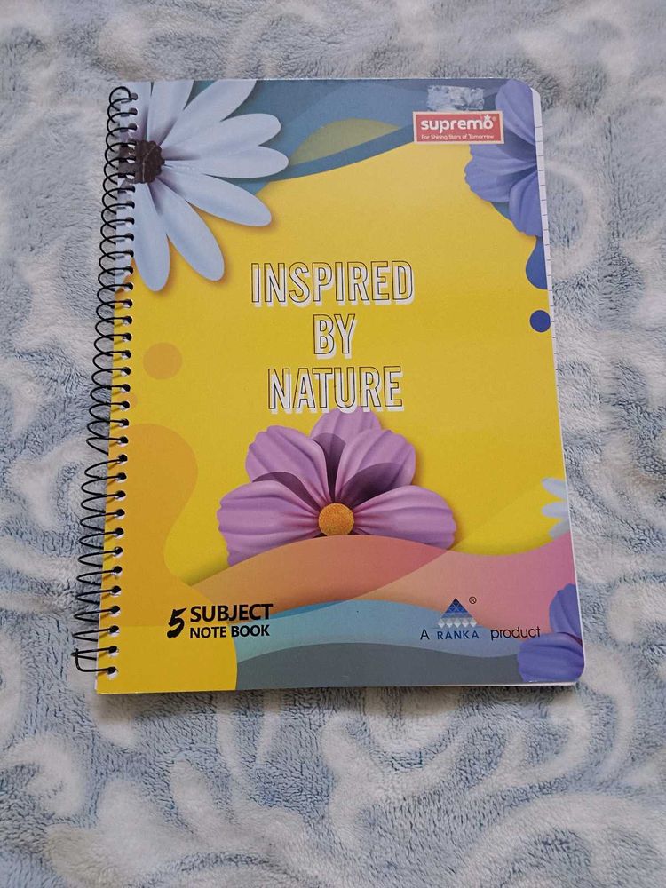 Supremo 5 Subject Spiral Notebook