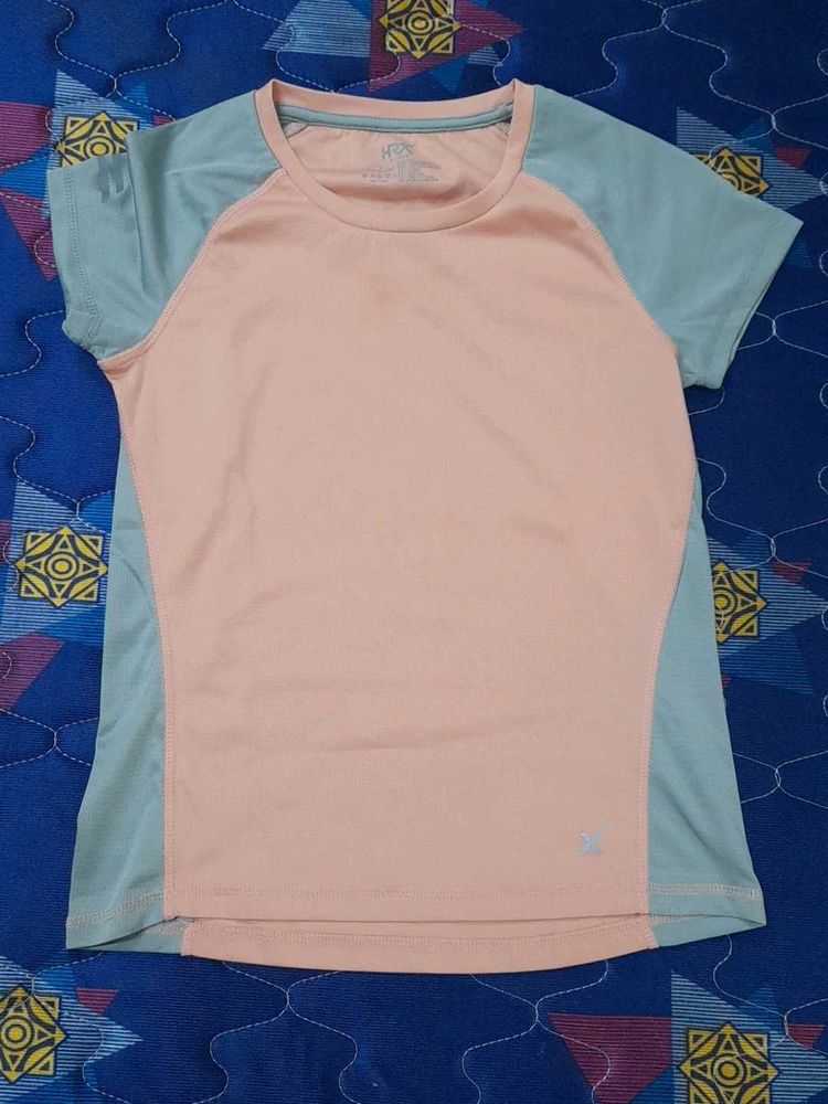 HRX Peach &amp; Blue Active T-Shirt