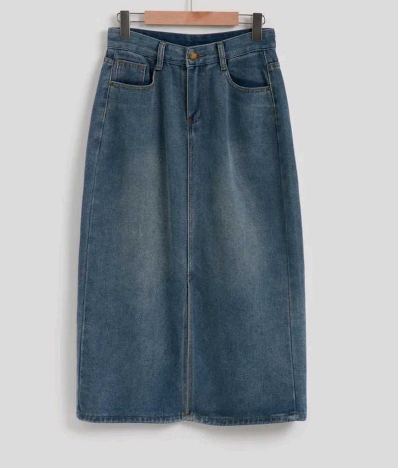 Savana Denim Midi Skirt