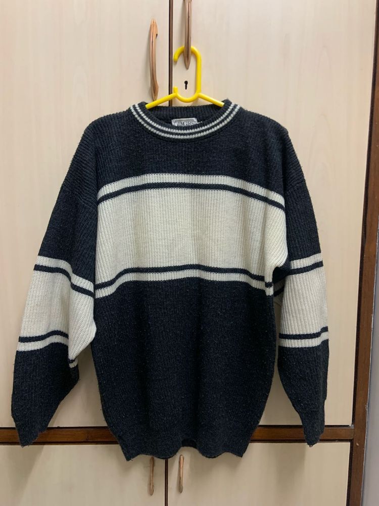 Oversized Striped Knit Sweater