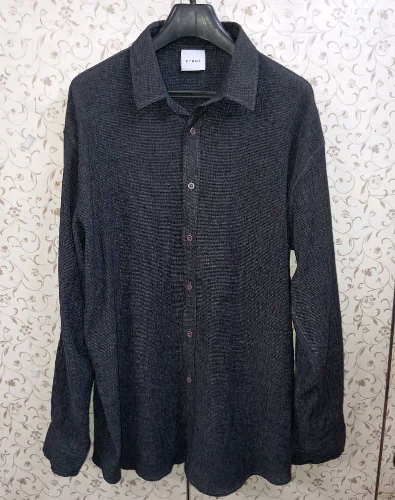 Ethos Designer Self Textured Shirt