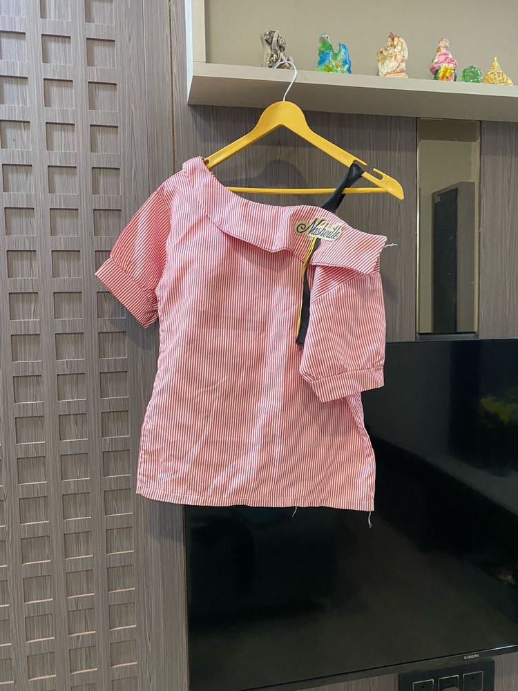 Striped Off-Shoulder Top