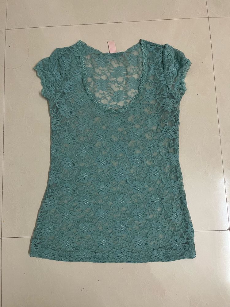 Y2K lace top