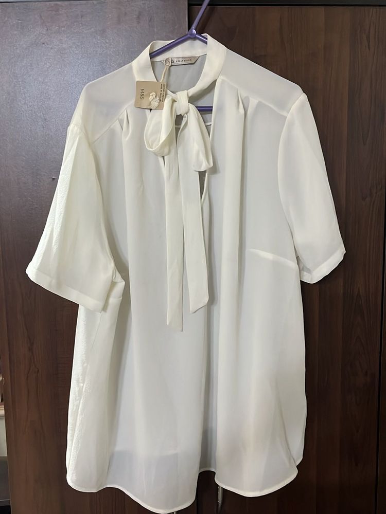 Formal Marks and Spencers off white top