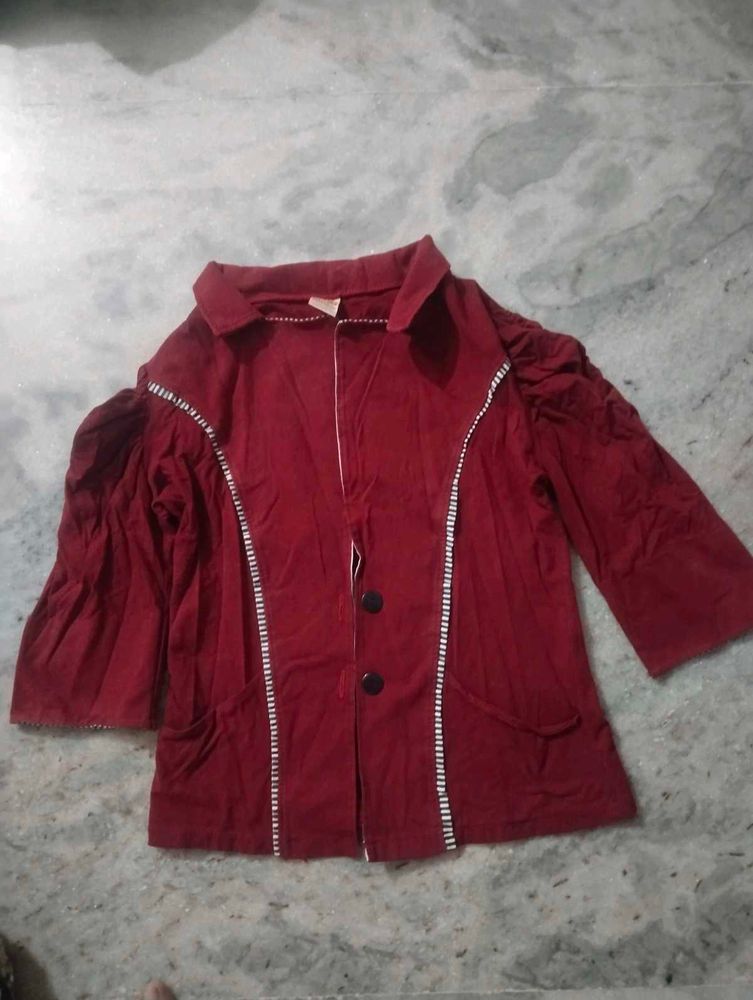 Cute maroon Girls Jacket