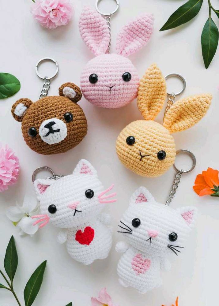 Cute Crochet Keychains