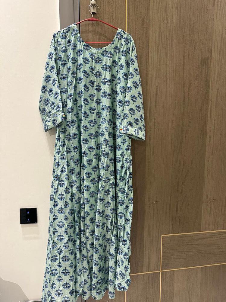 Block Print Maxi Dress