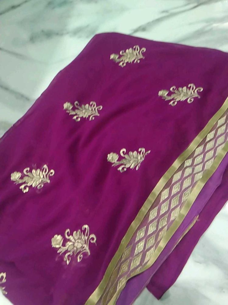 Elegant Purple Saree