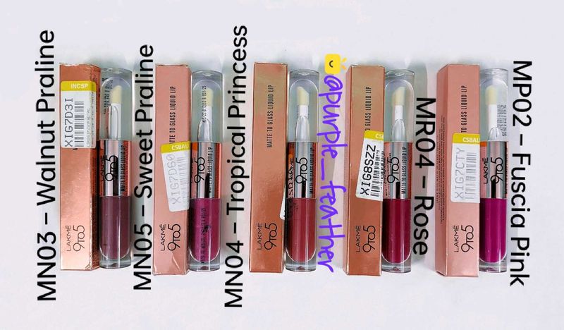 Lakme 9to5 Matte to Glass Liquid Lipstick