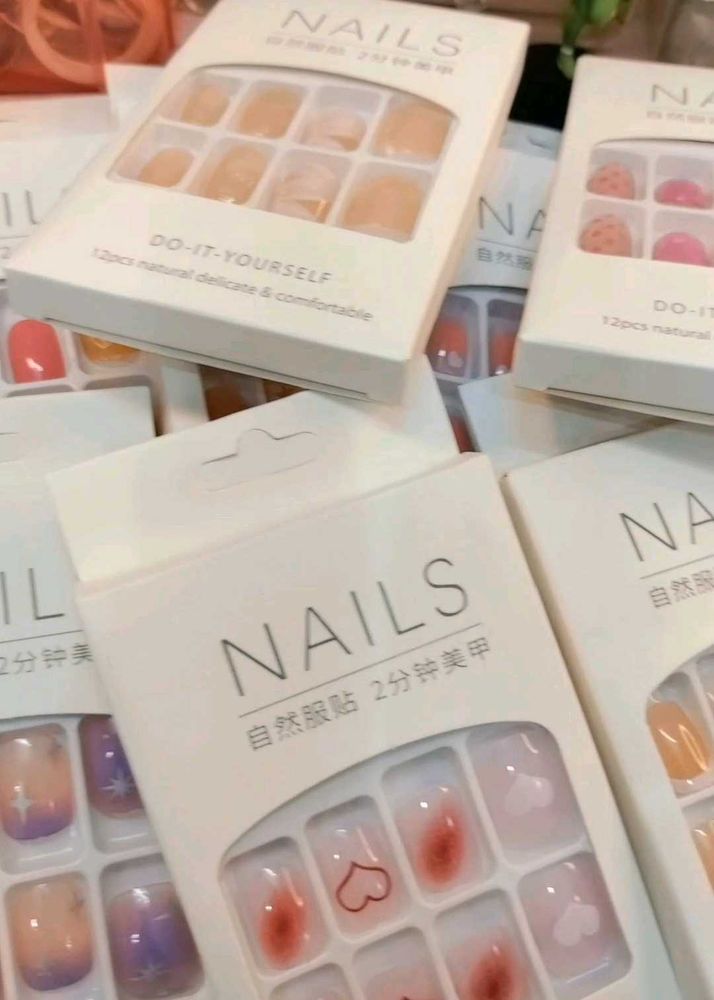 artificial press-on toe nails