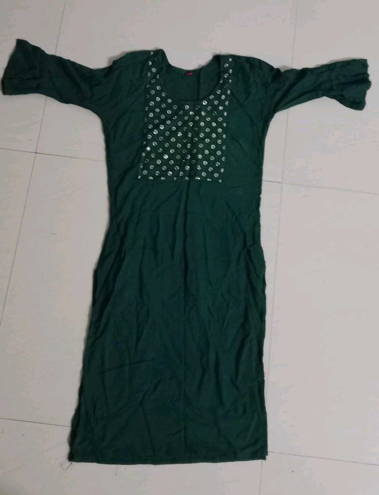 Green Ethnic Kurta