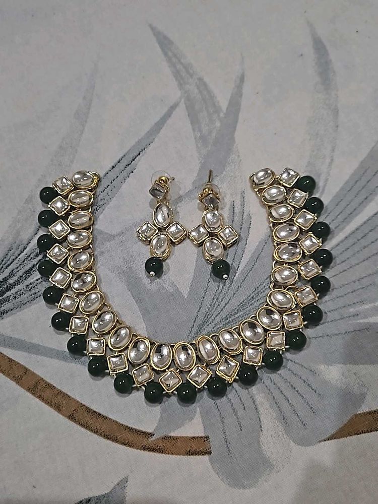 Kundan Necklace Set 💚