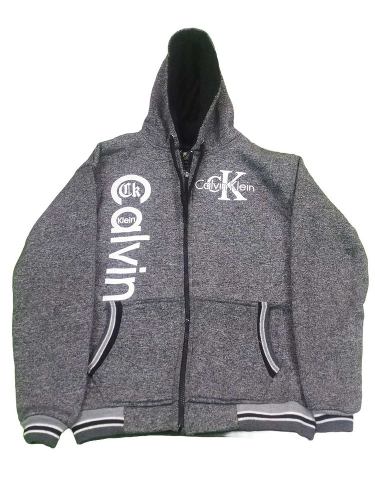 🔥 Stylish Calvin-Inspired Grey Hoodie Jacket