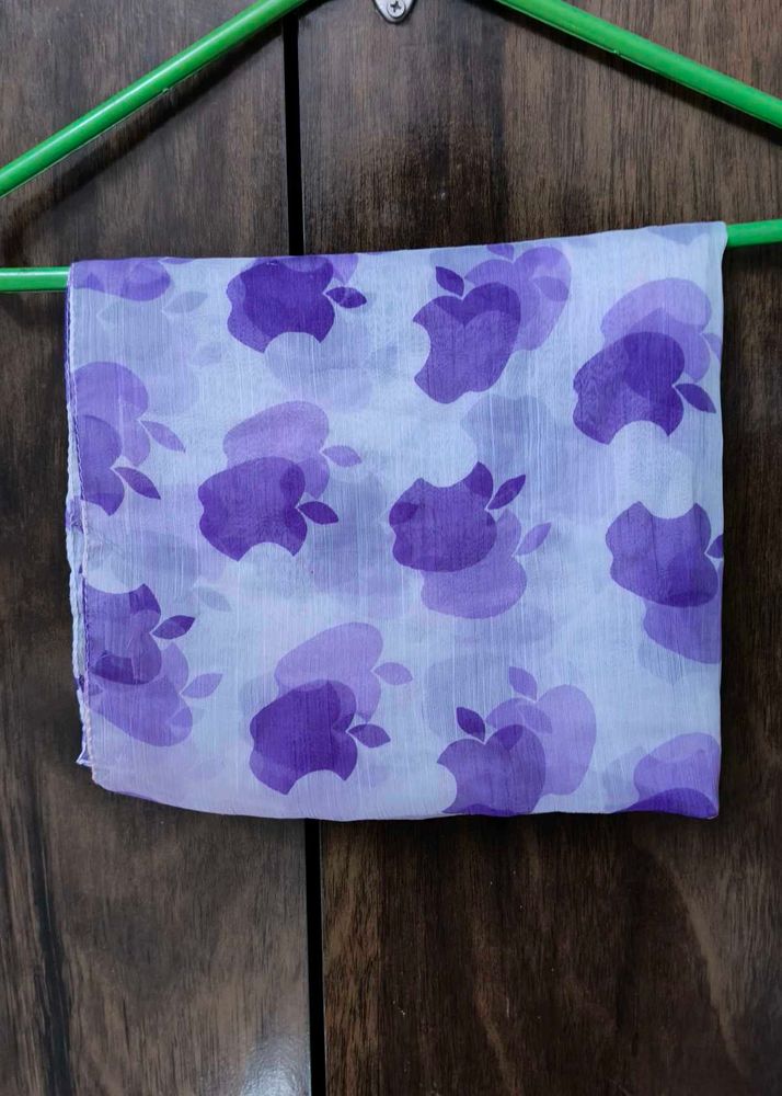 Purple Apple Print Scarf
