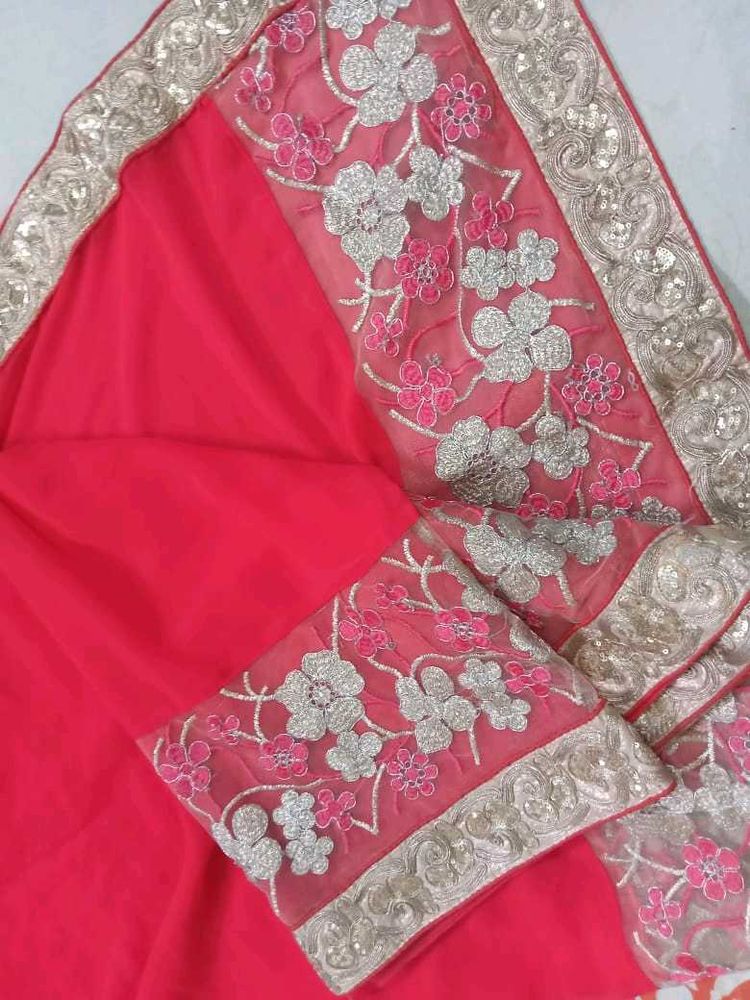 Elegant Hot Pink Saree💗💓