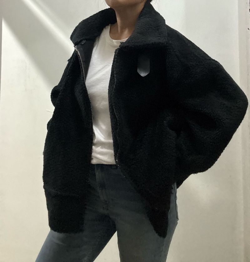 🖤Black Oversized Teddy Jacket 🖤