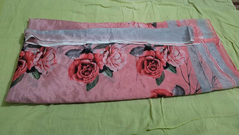 Floral chiffon dupatta