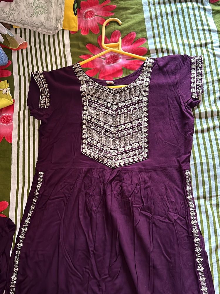 Purple Embellished Dress