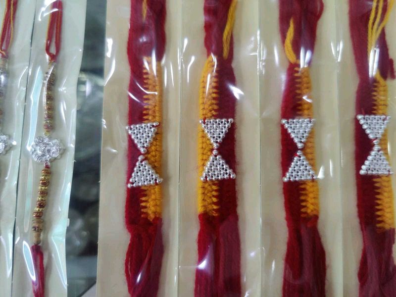 Pure Silver Rakhi Bracelet Set