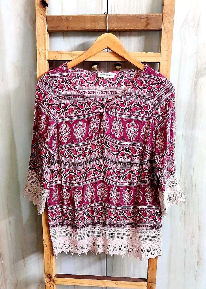 Printed Cotton Top Size-32
