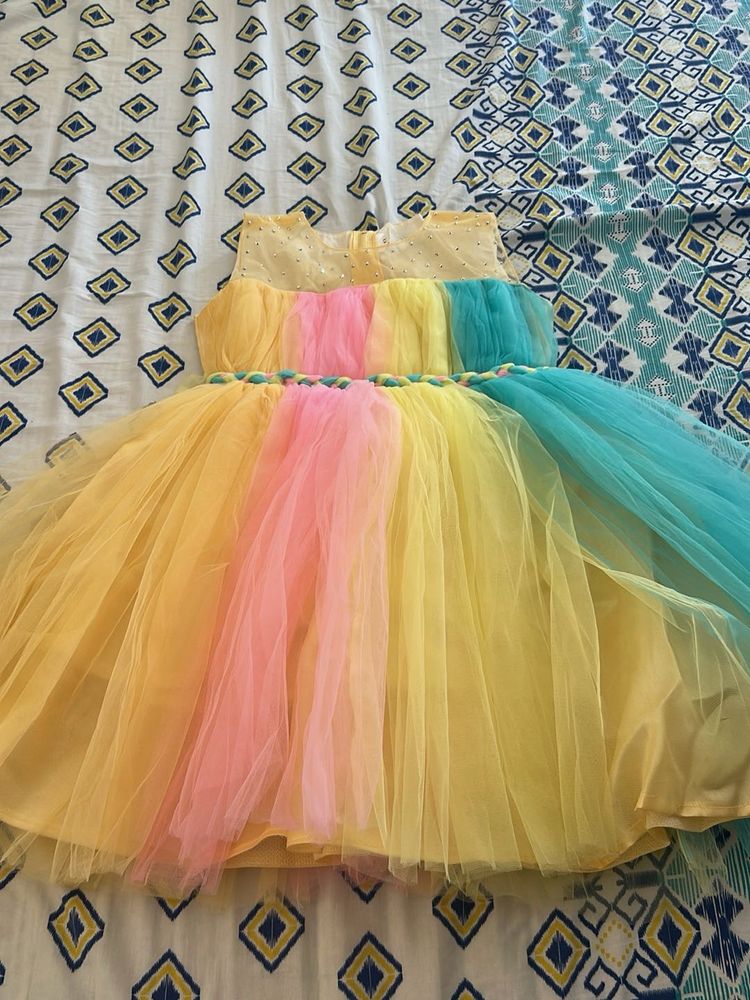 Cute Rainbow Tulle Dress