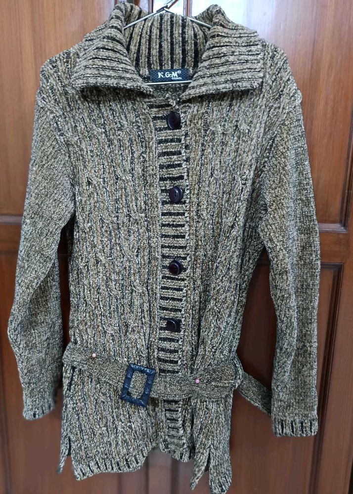 Belted Knit Cardigan