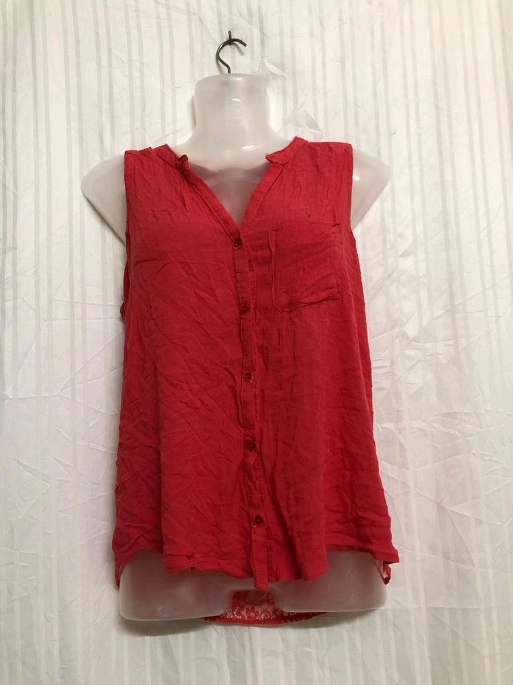 Ardene Pink Sleeveless Shirt Top