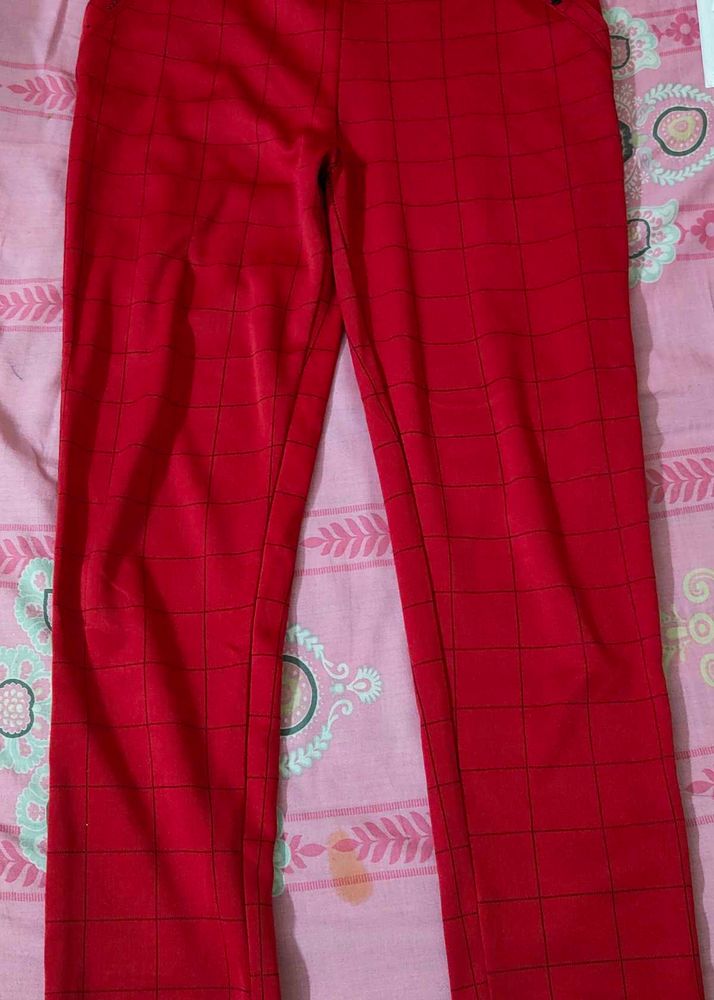 Red Plaid Pants