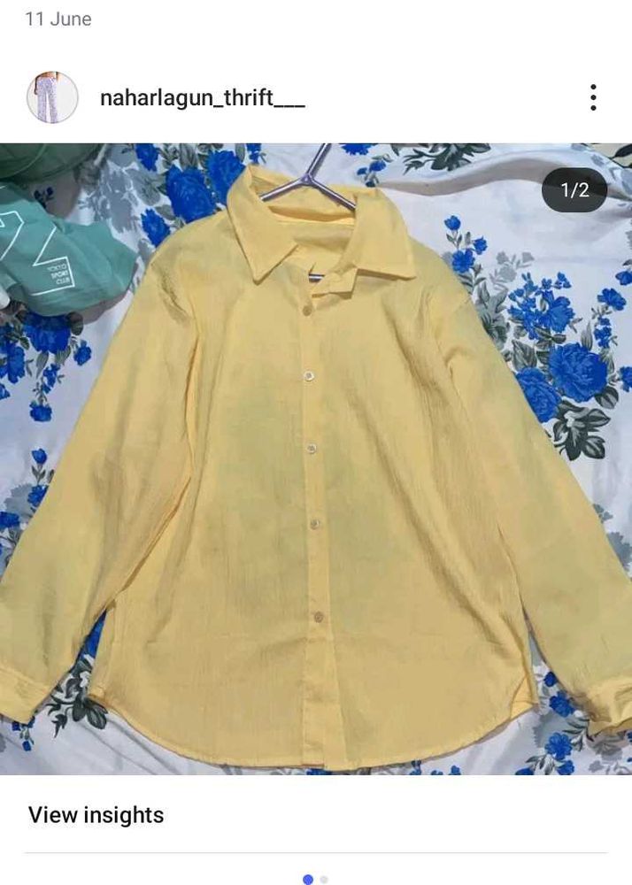 Lemon Yellow 🟡💛 Shirt Available Pair With Jeans