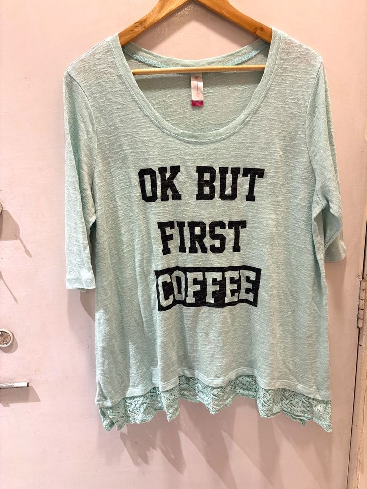 Cute Over Size Graphic Top