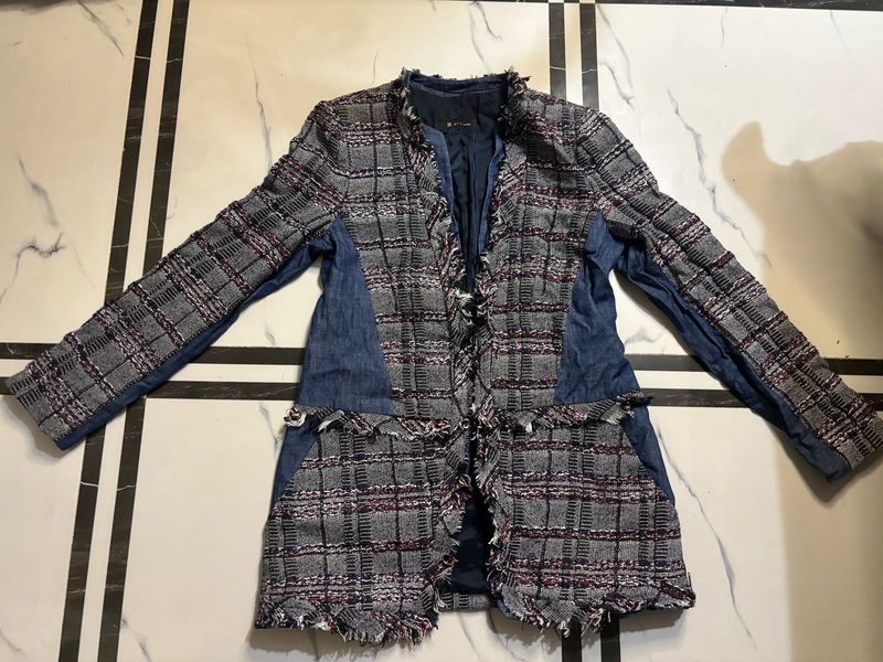 Unique Tweed &amp; Denim Jacket